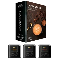 3 Latte Spices Gaveæske m. Gurkemeje-, Lakrids- & Kanel Latte