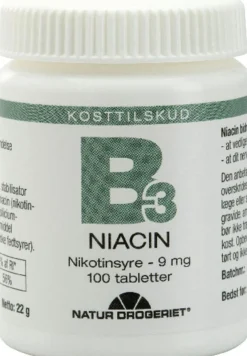 B3 Niacin Nikotinsyre 9mg
