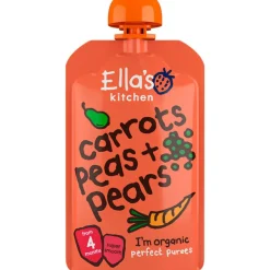 Babymos gulerod, ærter & pære (4 mdr) Ø