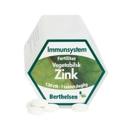 Berthelsen Naturlig Zink 20 mg.