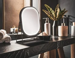 Bordspejl M/Led Lys og Bakke