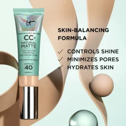 CC+ Cream Natural Matte Foundation for Oily Skin with SPF 40
