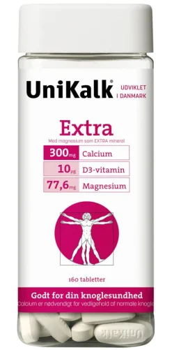 Extra - Kalk 300 mg, Magnesium 77,6 µg og D-vitamin 10 µg