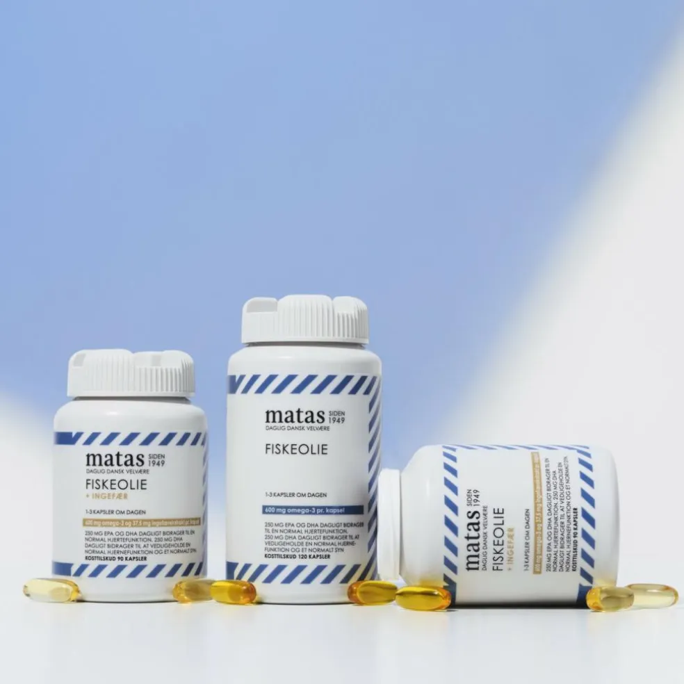 Fiskeolie m/ingefær 1000 mg