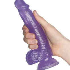 Glitter Dildo Med Kugler