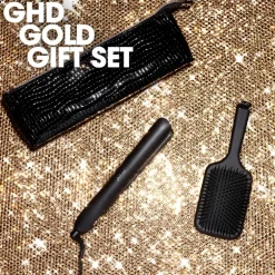 Gold Christmas Gift Set - Hair Straightener