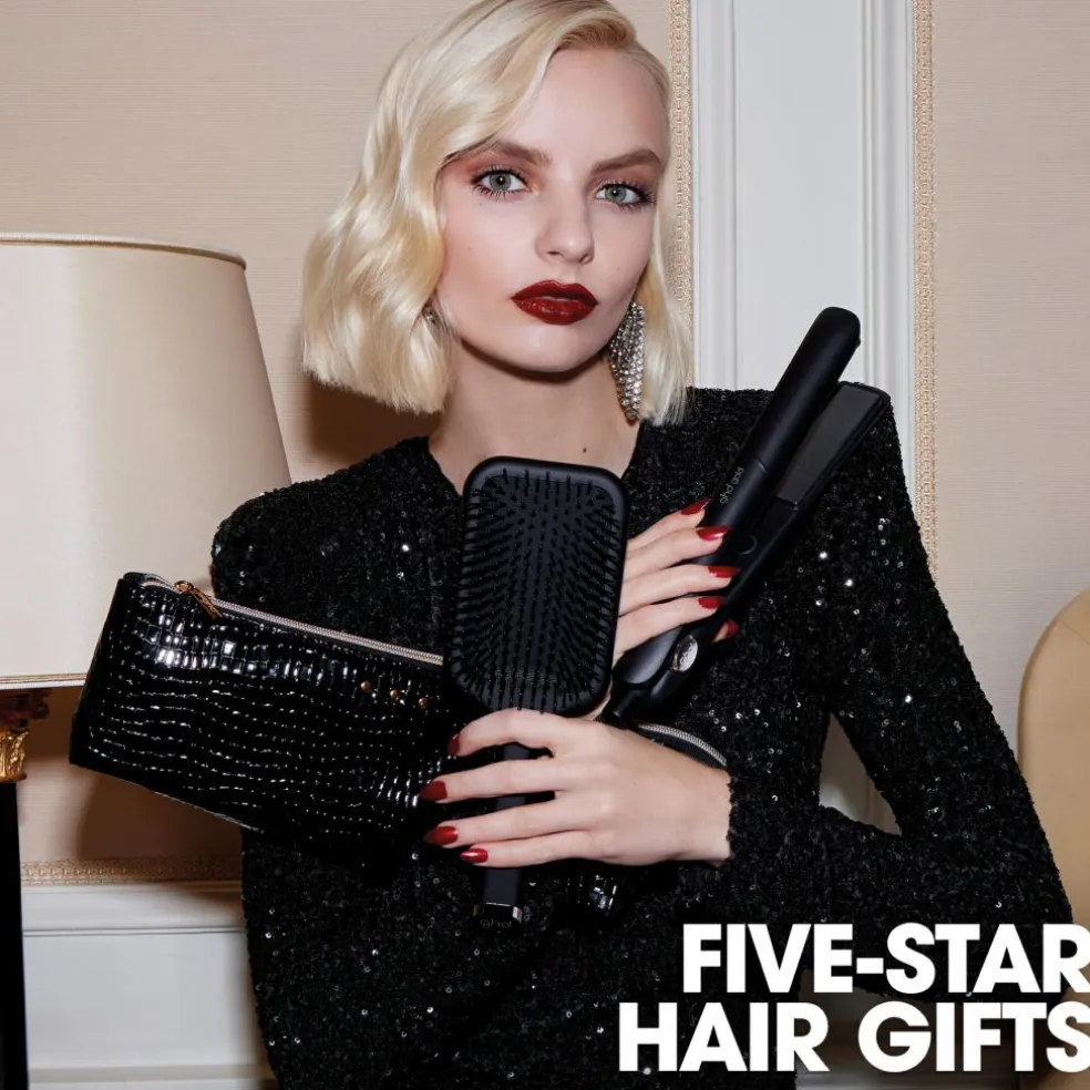 Gold Christmas Gift Set - Hair Straightener