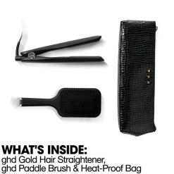 Gold Christmas Gift Set - Hair Straightener