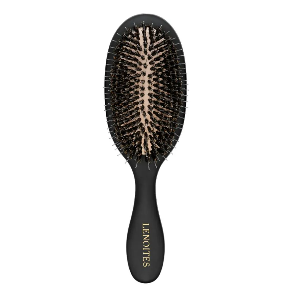 Hair Brush Wild Boar with Cleaner Tool