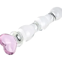 Heart Beaded Glas Dildo