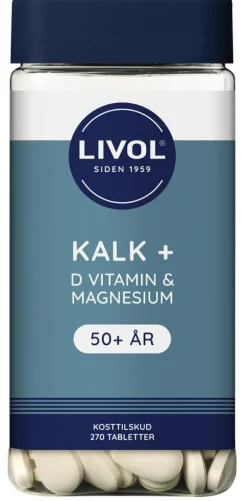 Kalk + D Vitamin & Magnesium 50+ år