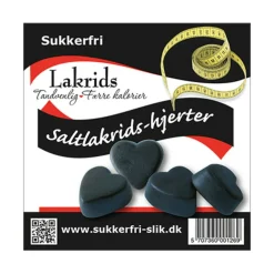 Lakridshjerter salt- sukkerfri