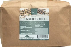 Lakridsrod skåret