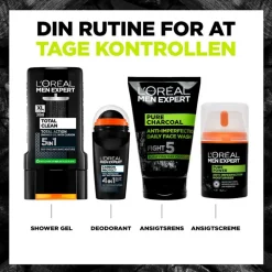 Men Expert Face Cleansing Gel Pure Charcoal Wash