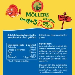 Omega-3 gelé-fisk med jordbærsmag