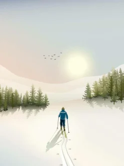 Plakat 'Cross-Country Skiing'