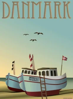 Plakat 'Danmark Fiskebådene'
