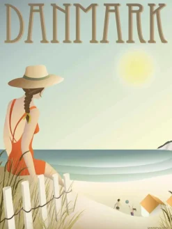 Plakat 'Danmark Stranden'