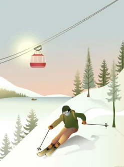 Plakat 'Off-Piste Skiing'