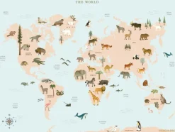 Plakat 'World Map Animal'