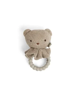 Rattle Bear Face On Silicone Ring