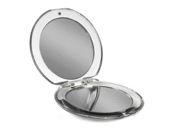 Rundt Lommespejl Sort