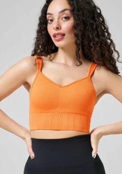 Seamless Rib Padded Sports Bra
