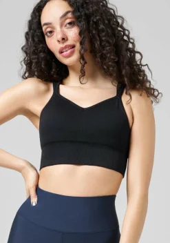 Seamless Rib Padded Sports Bra