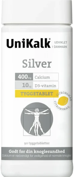 Silver - Tyggetabl. 400 mg og D-vitamin 10 µg