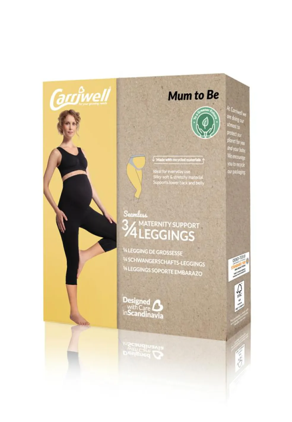 Sømløs 3/4 Graviditetsleggings