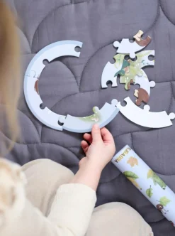 Sæt Med 5 Runde Puslespil