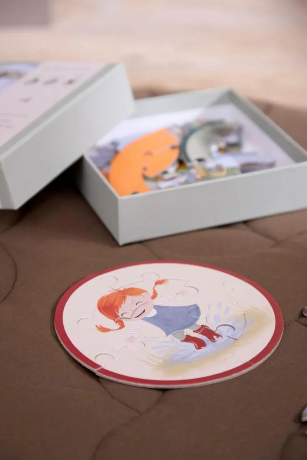 Sæt Med 5 Runde Puslespil