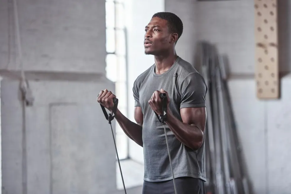 Træningselastik med håndtag