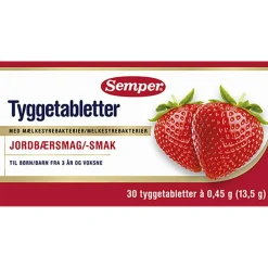 Tyggetabletter med Mælkesyrebakterier Jordbær