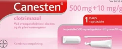 Vaginaltabletter 500 mg + 10 mg/g creme