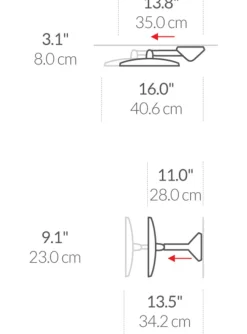Væghængt sensor Kosmetikspejl