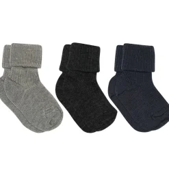 Wool Rib Baby Socks - 3-Pack